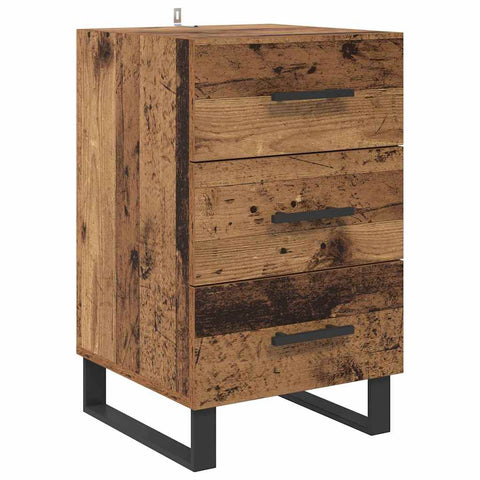 vidaXL Bedside Cabinet Old Wood 40 x 40 x 66 cm Engineered Wood