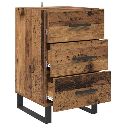 vidaXL Bedside Cabinet Old Wood 40 x 40 x 66 cm Engineered Wood