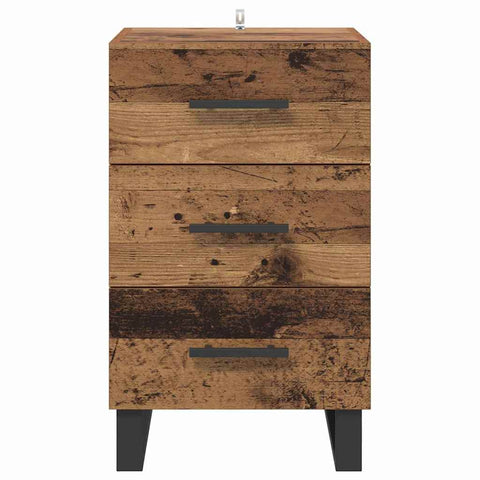 vidaXL Bedside Cabinet Old Wood 40 x 40 x 66 cm Engineered Wood