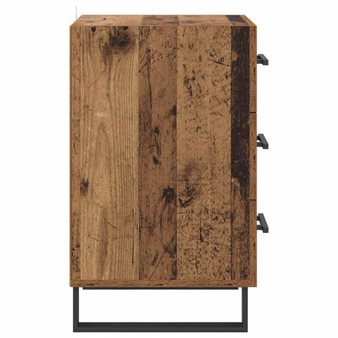 vidaXL Bedside Cabinet Old Wood 40 x 40 x 66 cm Engineered Wood