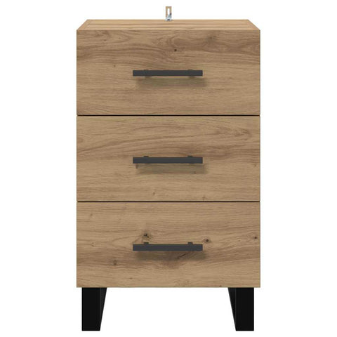 vidaXL Bedside Cabinet Artisan Oak 40 x 40 x 66 cm Engineered Wood
