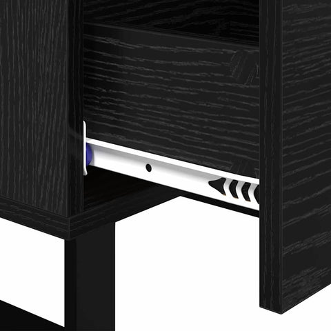 vidaXL Bedside Cabinet Black Oak 40 x 40 x 66 cm Engineered Wood