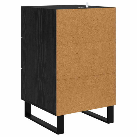 vidaXL Bedside Cabinet Black Oak 40 x 40 x 66 cm Engineered Wood