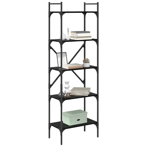 vidaXL Bookcase Black Oak 56 x 32 x 174 cm Engineered Wood