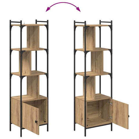 vidaXL Bookcase Artisan Oak 44.5 x 30 x 154.5 cm Engineered Wood