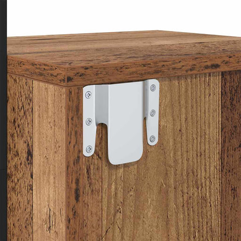vidaXL Bedside Cabinet Old wood 35 x 30 x 51 cm Engineered wood