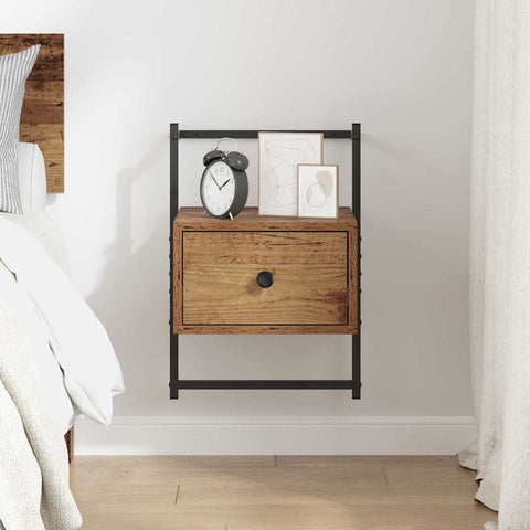 vidaXL Bedside Cabinet Old wood 35 x 30 x 51 cm Engineered wood