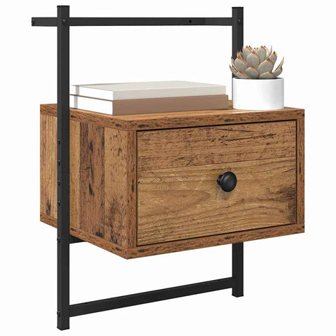 vidaXL Bedside Cabinet 2 pcs Old wood 35 x 30 x 51 cm Engineered wood