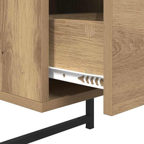 vidaXL Bedside Cabinet Artisan oak 35 x 30 x 51 cm Engineered wood