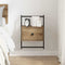 vidaXL Bedside Cabinet Artisan oak 35 x 30 x 51 cm Engineered wood
