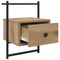 vidaXL Bedside Cabinet Artisan oak 35 x 30 x 51 cm Engineered wood