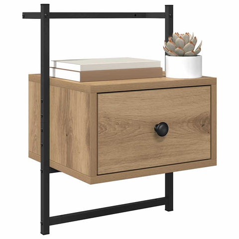 vidaXL Bedside Cabinet Artisan oak 35 x 30 x 51 cm Engineered wood
