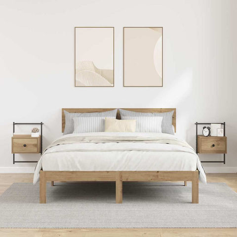 vidaXL Bedside Cabinet with Drawer 2 pcs Artisan oak 35 x 30 x 51 cm