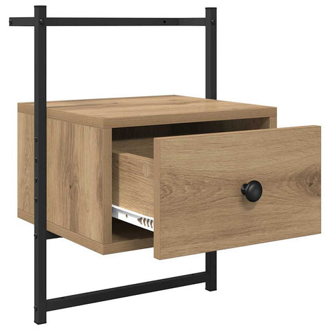 vidaXL Bedside Cabinet with Drawer 2 pcs Artisan oak 35 x 30 x 51 cm