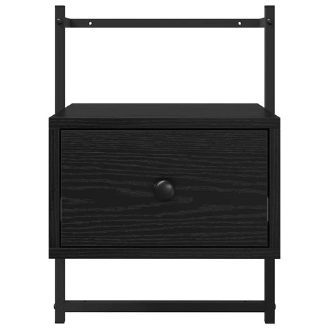 vidaXL Bedside Cabinet 2 pcs Black oak 35 x 30 x 51 cm Engineered wood