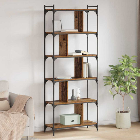 vidaXL Bookcase Old wood 76 x 32 x 192 cm Engineered wood