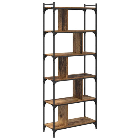 vidaXL Bookcase Old wood 76 x 32 x 192 cm Engineered wood