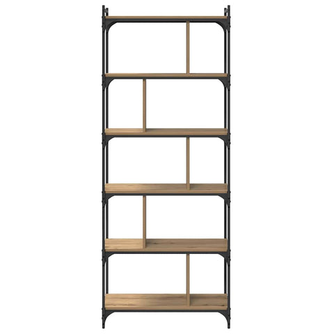 vidaXL Bookcase Artisan oak 76 x 32 x 192 cm Engineered wood