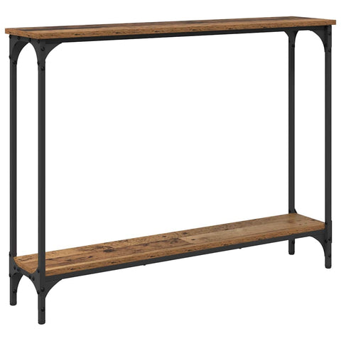vidaXL Console Table Old Wood 100 x 23 x 15.5 cm Engineered Wood
