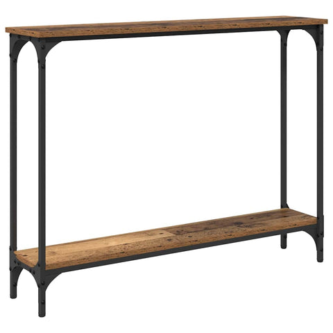 vidaXL Console Table Old Wood 100 x 23 x 15.5 cm Engineered Wood