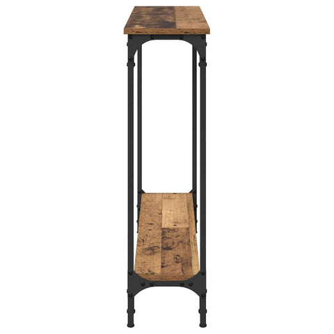 vidaXL Console Table Old Wood 100 x 23 x 15.5 cm Engineered Wood