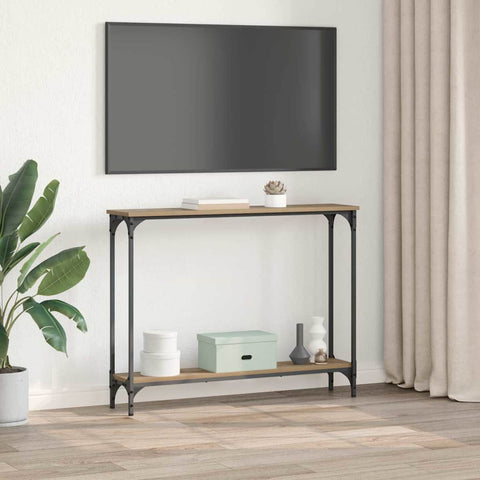 vidaXL Console Table Artisan Oak 101 x 23 x 15.5 cm Engineered Wood