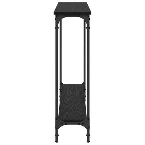 vidaXL Console Table Black Oak 102 x 23 x 15.5 cm Engineered Wood