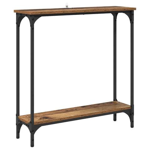 vidaXL Console Table Old Wood 75 x 22.5 x 75 cm Engineered Wood
