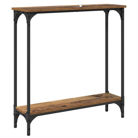 vidaXL Console Table Old Wood 75 x 22.5 x 75 cm Engineered Wood