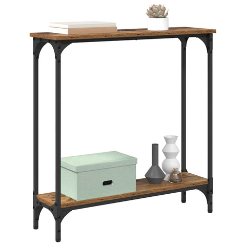 vidaXL Console Table Old Wood 75 x 22.5 x 75 cm Engineered Wood