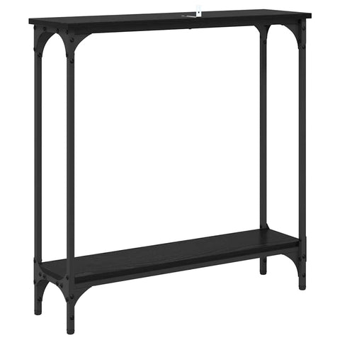 vidaXL Console Table Black Oak 75 x 22.5 x 75 cm Engineered Wood