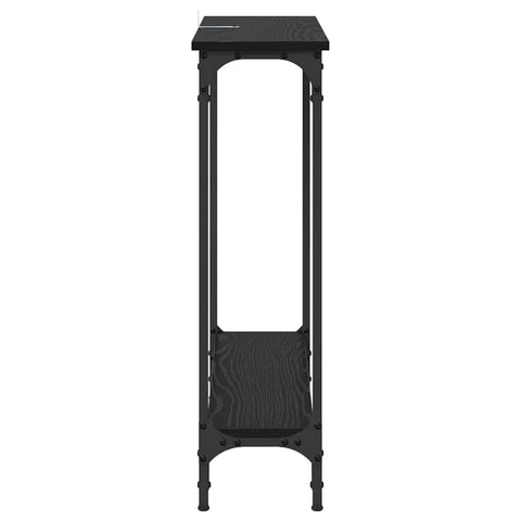 vidaXL Console Table Black Oak 75 x 22.5 x 75 cm Engineered Wood