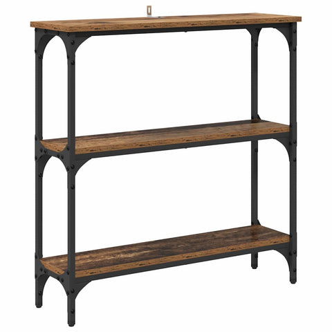 vidaXL Console Table with Shelf Old wood 75 x 22.5 x 75 cm