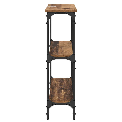 vidaXL Console Table with Shelf Old wood 75 x 22.5 x 75 cm