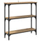 vidaXL Console Table with Shelf Artisan oak 75 x 22.5 x 75 cm