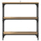 vidaXL Console Table with Shelf Artisan oak 75 x 22.5 x 75 cm