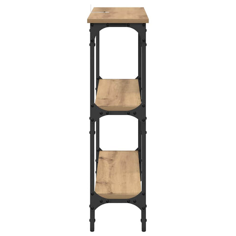 vidaXL Console Table with Shelf Artisan oak 75 x 22.5 x 75 cm