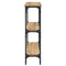 vidaXL Console Table with Shelf Artisan oak 75 x 22.5 x 75 cm
