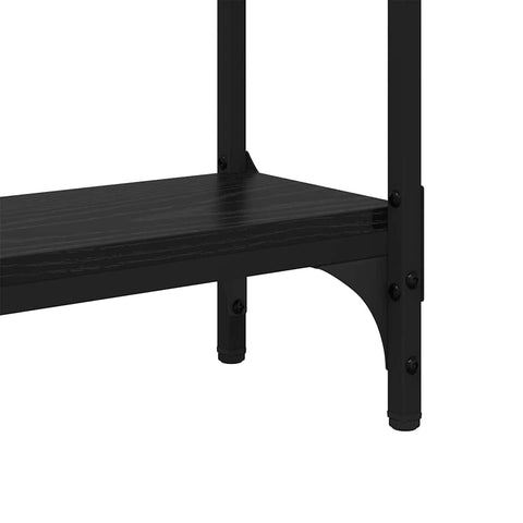 vidaXL Console Table with Shelf Black oak 75 x 22.5 x 75 cm