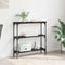 vidaXL Console Table with Shelf Black oak 75 x 22.5 x 75 cm