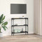 vidaXL Console Table with Shelf Black oak 75 x 22.5 x 75 cm