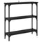 vidaXL Console Table with Shelf Black oak 75 x 22.5 x 75 cm