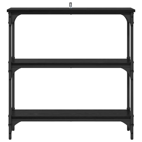 vidaXL Console Table with Shelf Black oak 75 x 22.5 x 75 cm