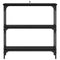vidaXL Console Table with Shelf Black oak 75 x 22.5 x 75 cm