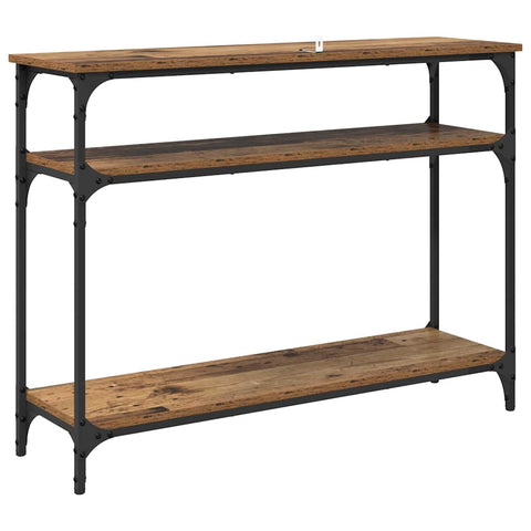vidaXL Console Table Old Wood 100 x 29 x 75 cm Engineered Wood