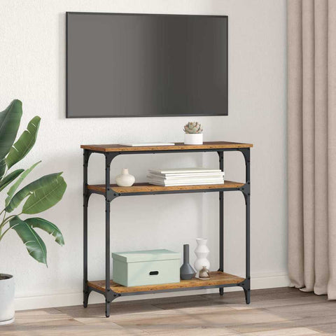 vidaXL Console Table Old Wood 75 x 29 x 75 cm Engineered Wood