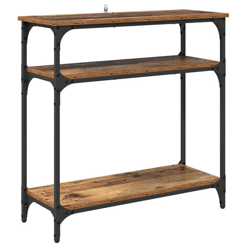 vidaXL Console Table Old Wood 75 x 29 x 75 cm Engineered Wood