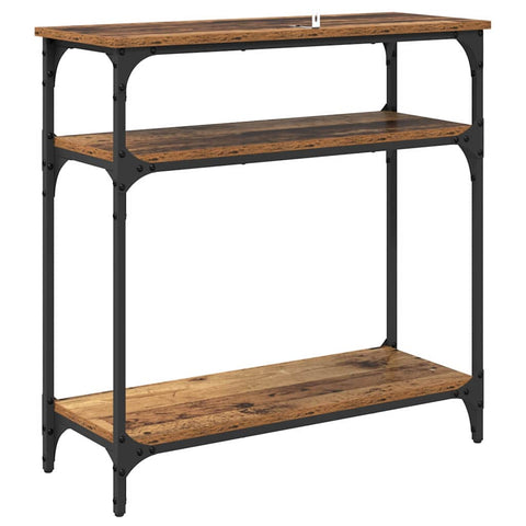 vidaXL Console Table Old Wood 75 x 29 x 75 cm Engineered Wood
