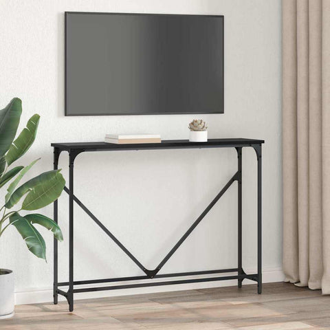 vidaXL Console Table Black oak 102 x 22.5 x 75 cm Engineered wood