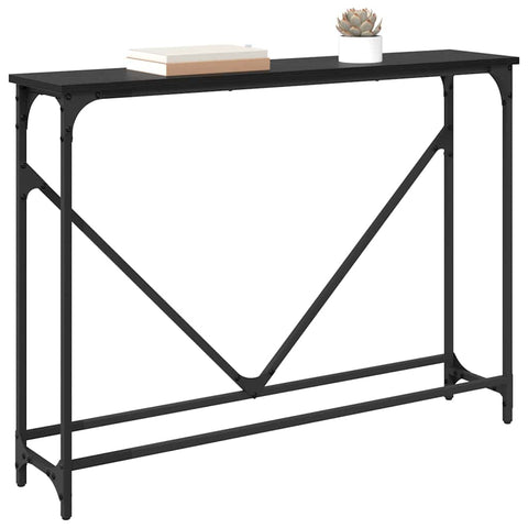 vidaXL Console Table Black oak 102 x 22.5 x 75 cm Engineered wood